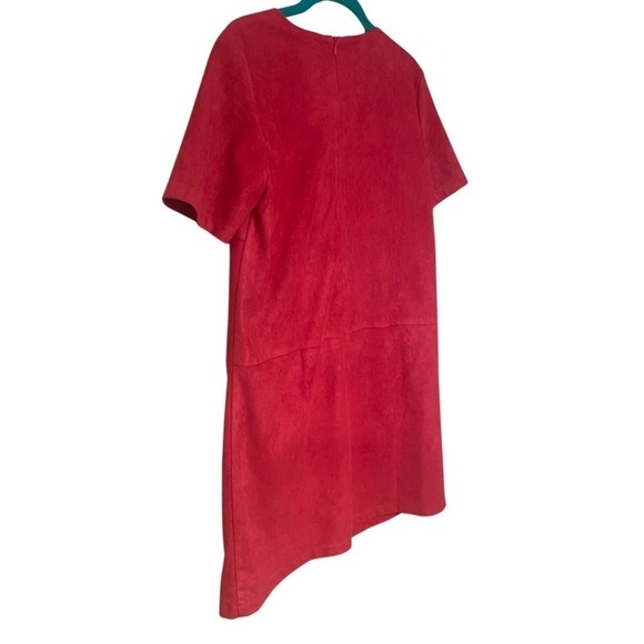 Jade By Melody Tam Pink Dress Short Sleeves Faux Suede size M - Picture 11 of 16